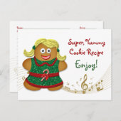 Cookieレシピカードfor Holiday Cookie Exchange ポストカード (正面/裏面)
