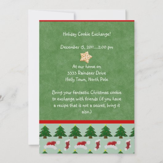 Cookie交換の招待 招待状 (正面)