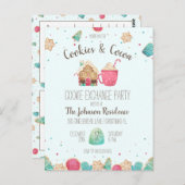 Cookie交換クリスマスパーティー予算招待状 ポストカード (正面/裏面)