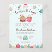 Cookie交換クリスマスパーティー予算招待状 ポストカード (正面)