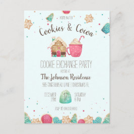 Cookie交換クリスマスパーティー予算招待状 ポストカード