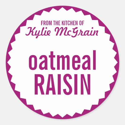 Cookie交換ベイクセールラベルテンプレート ラウンドシール (正面)