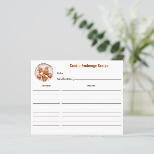Cookie交換素朴レシピカード (スタンド正面)