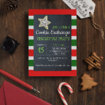 Cookie交換Chalkboard赤と緑のストライプlg 招待状<br><div class="desc">祝Cookie交換招待状と甘いスタイルの休日。各フィールドは完全にカスタマイズ可能で、好きなだけ言える！</div>