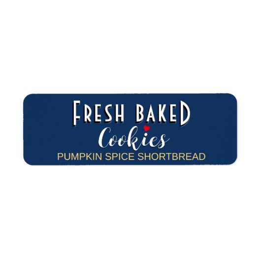 Cookie名焼いたとハートラボを使用した新しいCookie ラベル (正面)