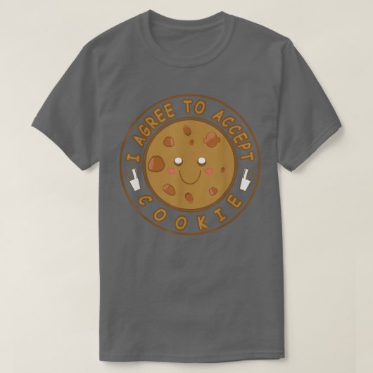 Cookie恋人のベーキングの取り扱いに同意おもしろいする Tシャツ (デザイン正面)