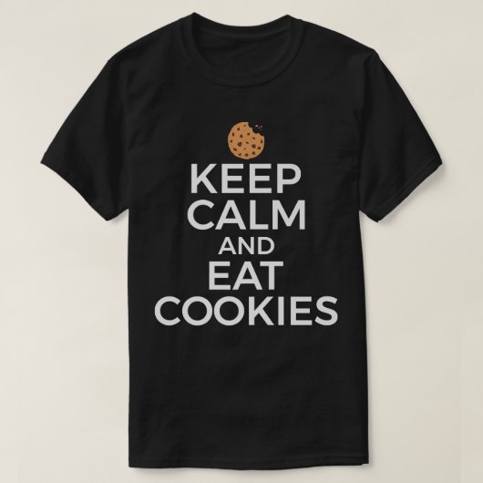 Cookie愛人ベーキングギフト保ホームCalm食べ Cookie Tシャツ (デザイン正面)