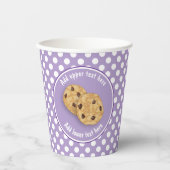 Cookie時間かわいい薄紫色のテキ点々のあるスト 紙コップ