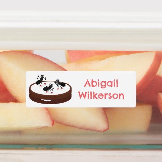 Cookie漫画のアリ氷スケートで滑る パーソナライズされた ラベル (貼付)