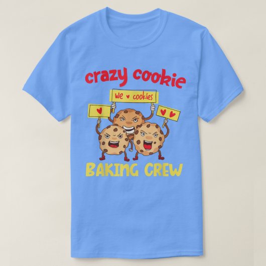 Cookie熱狂するベーキングクルーデザイン Tシャツ (デザイン正面)