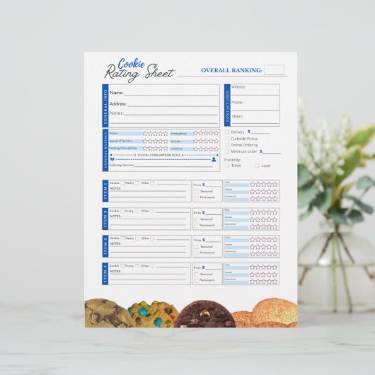 Cookie評価シート – 青 (スタンド正面)