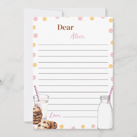 Cookie誕生日タイムカプセルノートメッセージカード サンキューカード (正面)