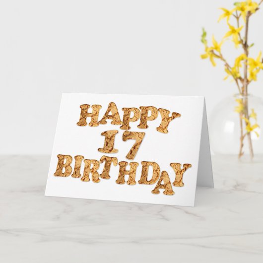 Cookie誕生日用17番目のユーザーカード カード (黄色い花)