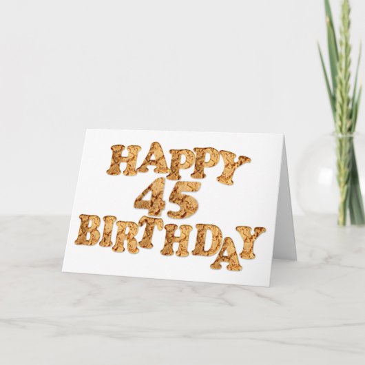Cookie誕生日用45番目のユーザーカード カード (正面)
