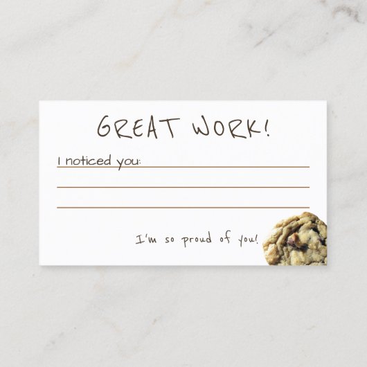 Cookie頭が切れる先生インセンティブ報酬カード 名刺 (裏面)