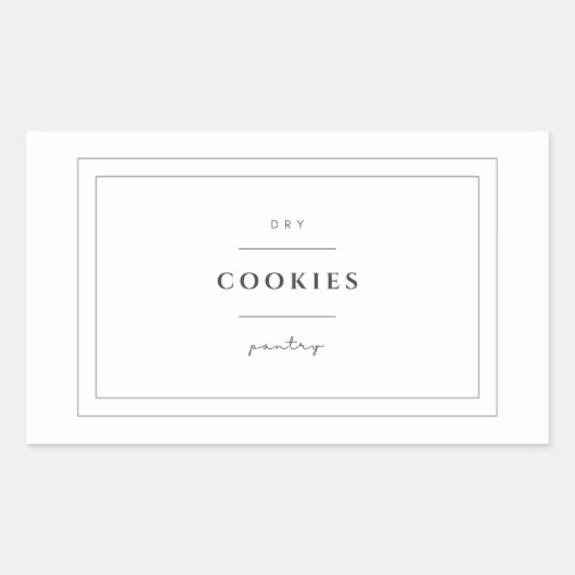 Cookie食品ラベルシール 長方形シール (正面)