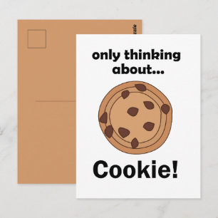 Cookie のことしか考えていない 面白い食べ物名言 ポストカード