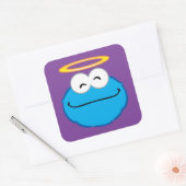 Cookie ハロー付きスマイルフェイス スクエアシール (封筒)