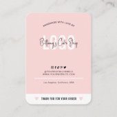 Cookie 気に指示カードモダン赤面ピンク 名刺 (裏面)