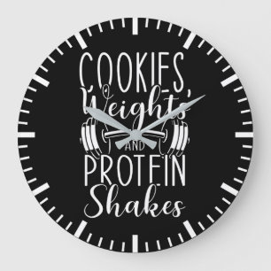 Cookie,重量とタンパク質のシェイク,ジおもしろいム ラージ壁時計