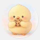 Cookie Alma Cute Chick Sticker ラウンドシール (正面)