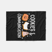 Cookie &;通信おかしなハロウィーンデザイン フリースブランケット (正面(横))