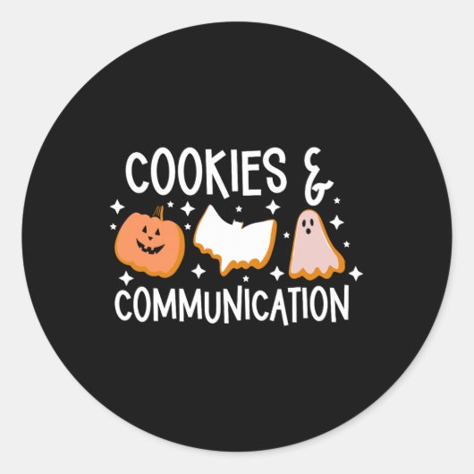 Cookie &;通信おかしなハロウィーンデザイン ラウンドシール (正面)