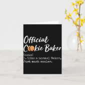 Cookie Baker Definition Funny Christmas Baking  カード (黄色い花)