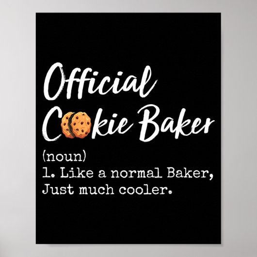 Cookie Baker Definition Funny Christmas Baking  ポスター (正面)