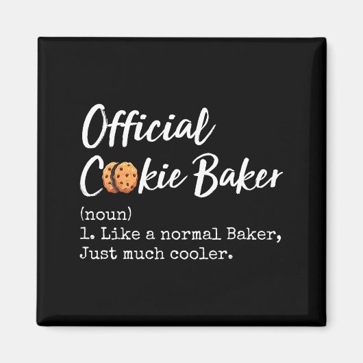 Cookie Baker Definition Funny Christmas Baking マグネット (正面)