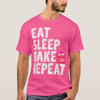Cookie Bakers Baking Chefs Eat Sleep Bake Repeat C Tシャツ