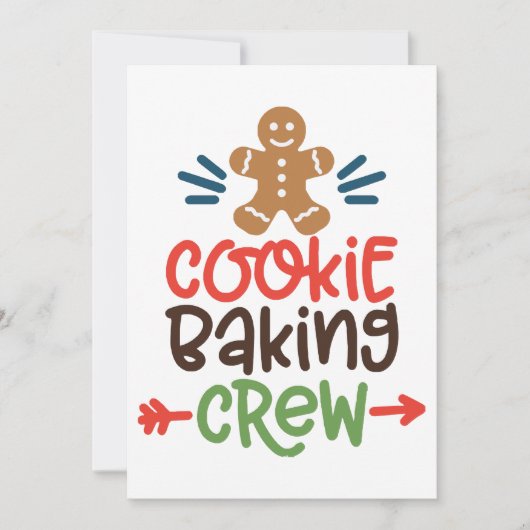 Cookie baking crew christmas  招待状 (正面)