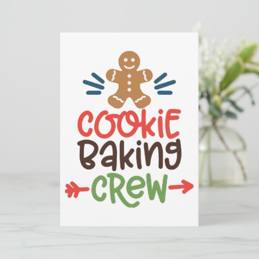 Cookie baking crew christmas  招待状 (スタンド正面)