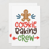 Cookie baking crew christmas  招待状 (正面/裏面)
