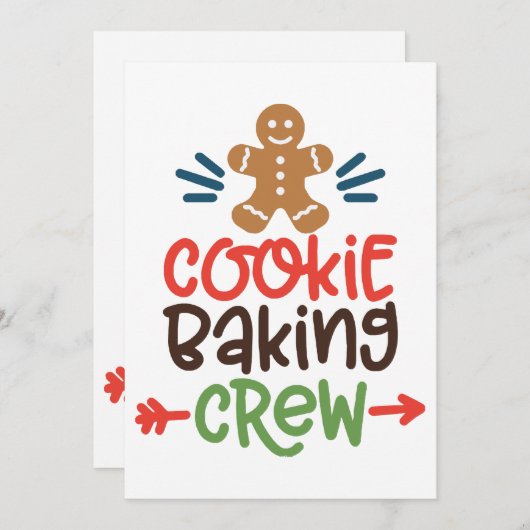 Cookie baking crew christmas  招待状 (正面/裏面)