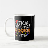 Cookie Baking Crew Christmas Cookie Tester Xmas Pr コーヒーマグカップ (左)