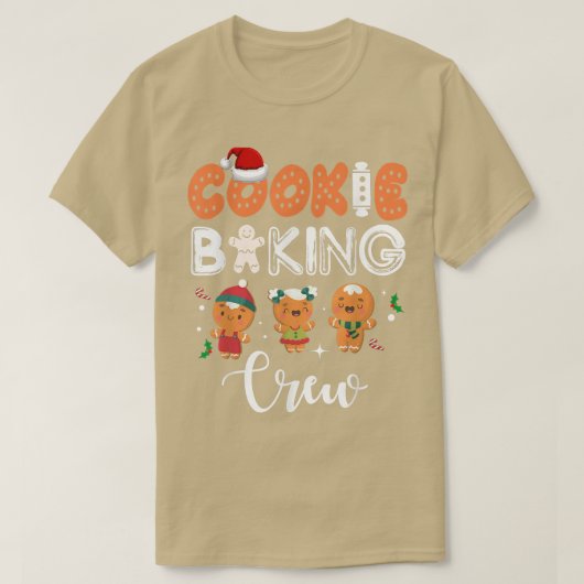 Cookie Baking Crew Christmas Family Gingerbread Tシャツ (デザイン正面)