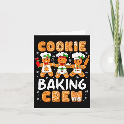 Cookie Baking Crew Christmas Funny Gingerbread Lov カード (正面)