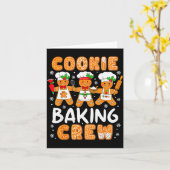 Cookie Baking Crew Christmas Funny Gingerbread Lov カード (黄色い花)