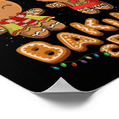 Cookie Baking Crew Christmas Santa Family Team ポスター (角)