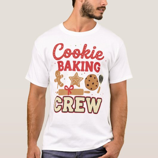 Cookie Baking Crew Christmas T-Shirt – Funny Holid Tシャツ (正面)