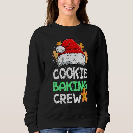 Cookie Baking Crew Family Christmas Gingerbread Te スウェットシャツ (正面)