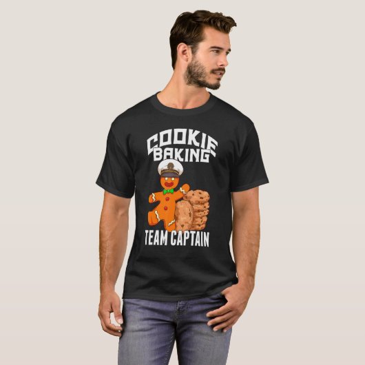 Cookie Baking Crew   Gingerbread Baking Team Capta Tシャツ (正面フル)