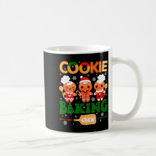 Cookie Baking Crew Gingerbread Cooking Lover Xmas  コーヒーマグカップ (右)