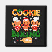 Cookie Baking Crew Gingerbread Cooking Lover Xmas マグネット (正面)