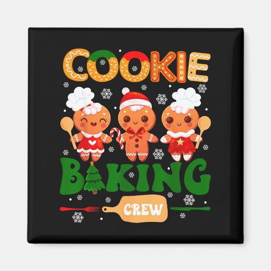 Cookie Baking Crew Gingerbread Cooking Lover Xmas  マグネット (正面)
