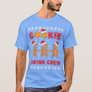 Cookie Baking Crew Gingerbread Men with Xmas Hats  Tシャツ