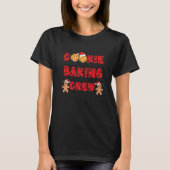 Cookie Baking Crew Gingerbread Men With Xmas Hats Tシャツ (正面)