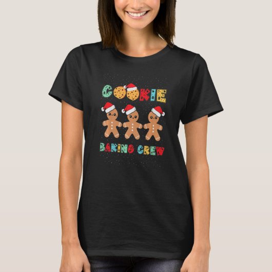 Cookie Baking Crew Gingerbread Men With Xmas Hats  Tシャツ (正面)
