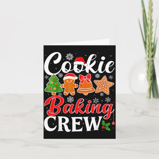 Cookie Baking Crew Gingerbread Xmas Holiday Cookie カード (正面)
